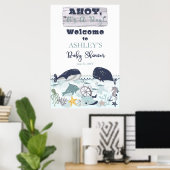 海の赤ちゃんシャワーの下の男の子だ ポスター (ホームオフィス)