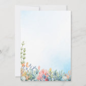 海の赤ちゃんシャワーの下の男の子だ 招待状 (裏面)