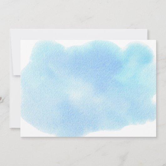 海の赤ちゃんシャワーの下の男の子 招待状 (裏面)