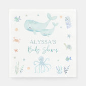 海の赤ちゃんシャワーの下の青い少年 スタンダードランチョンナプキン (正面)