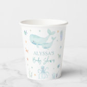 海の赤ちゃんシャワーの下の青い少年 紙コップ (裏面)