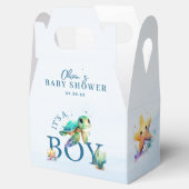 海の赤ちゃんシャワーの下の青い水色 フェイバーボックス (オープン)