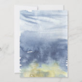 海の赤ちゃんシャワーの下の青い水色 招待状 (裏面)