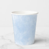 海の赤ちゃんシャワーの下の青い水色 紙コップ (裏面)