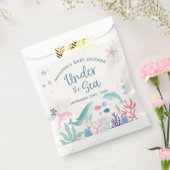 海の赤ちゃんシャワーの下のWatecolor海 フェイバーバッグ (封をした状態)