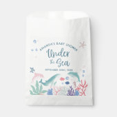 海の赤ちゃんシャワーの下のWatecolor海 フェイバーバッグ (正面)