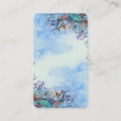 海の赤ちゃんシャワーの下疑問に思の水色 エンクロージャーカード (裏面)