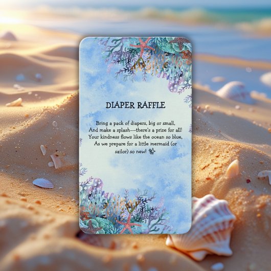海の赤ちゃんシャワーの下疑問に思の水色 エンクロージャーカード