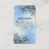 海の赤ちゃんシャワーの下疑問に思の水色 エンクロージャーカード (正面)