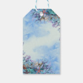 海の赤ちゃんシャワーの下疑問に思の水色 ギフトタグ (裏面)