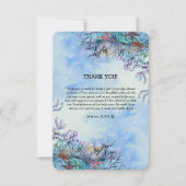 海の赤ちゃんシャワーの下疑問に思の水色 サンキューカード (正面)