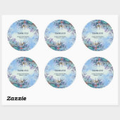 海の赤ちゃんシャワーの下疑問に思の水色 ラウンドシール (シート)