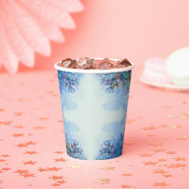 海の赤ちゃんシャワーの下疑問に思の水色 紙コップ