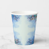 海の赤ちゃんシャワーの下疑問に思の水色 紙コップ (正面)