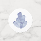 海の赤ちゃんシャワーテーブルの下の水色 コンフェッティ (スモール正面)