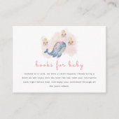 海の赤ちゃんシャワー用の甘い鯨フローラ本 エンクロージャーカード (正面)