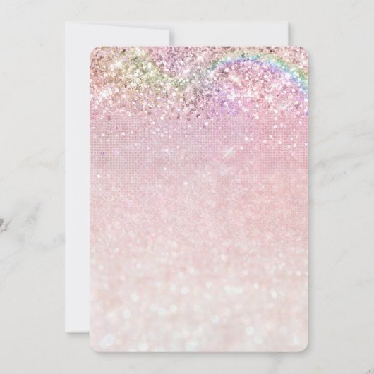 海の赤ちゃん女の子シャワーの下にいる人魚 招待状 (裏面)