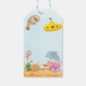 海の赤ちゃん航海ののシャワーの下で ギフトタグ (裏面)