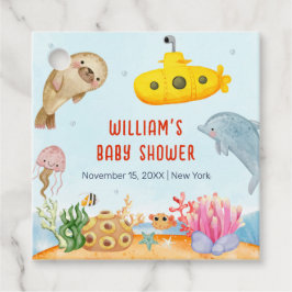 海の赤ちゃん航海ののシャワーの下で フェイバータグ