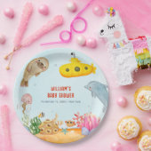 海の赤ちゃん航海ののシャワーの下で ペーパープレート (パーティー)