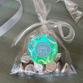 海の赤ちゃん航海ののシャワーの下で ラウンドシール