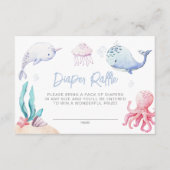 海の赤ちゃん航海のシャワーおむつラッフルの下 エンクロージャーカード (正面)