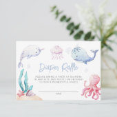 海の赤ちゃん航海のシャワーおむつラッフルの下 エンクロージャーカード (スタンド正面)