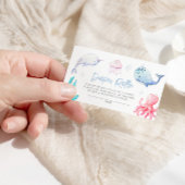 海の赤ちゃん航海のシャワーおむつラッフルの下 エンクロージャーカード