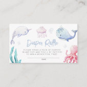 海の赤ちゃん航海のシャワーおむつラッフルの下 エンクロージャーカード (正面)