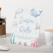 海の赤ちゃん航海のシャワーおむつラッフルの下 台座サイン (インサイチュ)