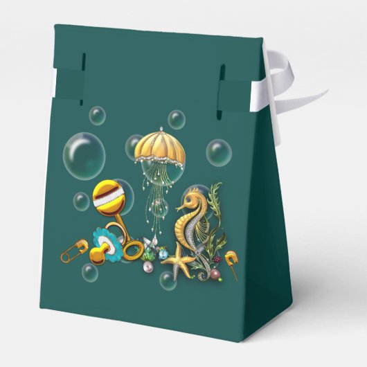 海の赤ん坊のシャワーのグーディボックスの下で フェイバーボックス (裏面サイド)