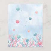 海の赤ん坊のシャワーの下でサンゴを予算にする (裏面)