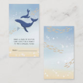 海の赤ん坊のシャワーの下で鯨 エンクロージャーカード (正面/裏面)