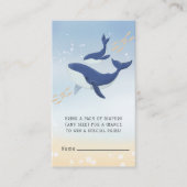 海の赤ん坊のシャワーの下で鯨 エンクロージャーカード (正面)