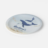 海の赤ん坊のシャワーの下で鯨 ペーパープレート (アングル)