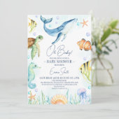 海の赤ん坊のシャワーの下で鯨 招待状 (スタンド正面)