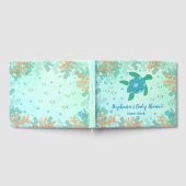 海の赤ん坊のシャワーの下のカメ ゲストブック (全面)