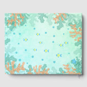 海の赤ん坊のシャワーの下のカメ ゲストブック (裏面)