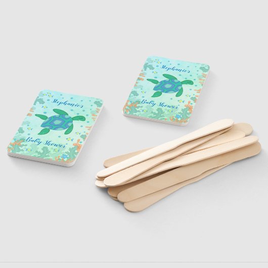 海の赤ん坊のシャワーの下のカメ ハンドファン (組立なし)