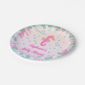 海の赤ん坊のシャワーの下の乗馬 ペーパープレート (アングル)