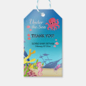 海の赤ん坊のシャワーの下の残骸 ギフトタグ (正面)