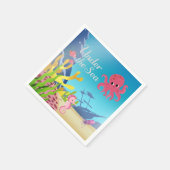 海の赤ん坊のシャワーの下の残骸 スタンダードカクテルナプキン (角)