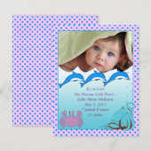 海の赤ん坊の少女の発表の下 案内状 (正面/裏面)