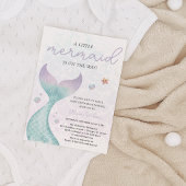 海の赤ん航海の坊のシャワーの下の人魚のひいさま 招待状