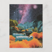 海の超現実的なミックスメディアで眠っている人々 ポストカード (正面)