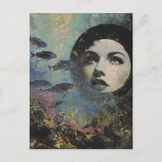 海の超現実的な景色 ポストカード (正面)