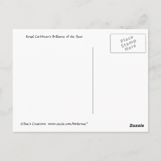海の輝き王室の- カリブの ポストカード (裏面)