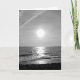 海の輝くカードのモノクローム カード