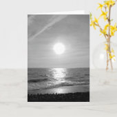 海の輝くカードのモノクローム カード (黄色い花)
