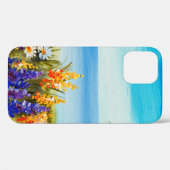 海の近くのカモミール畑に花を描く油絵 Case-Mate iPhoneケース (裏面 (横))